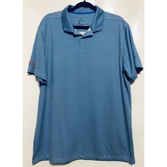 Nike Other - Nike Golf Mens Large Blue Athletic Polo Polyester Gulforest Country Club